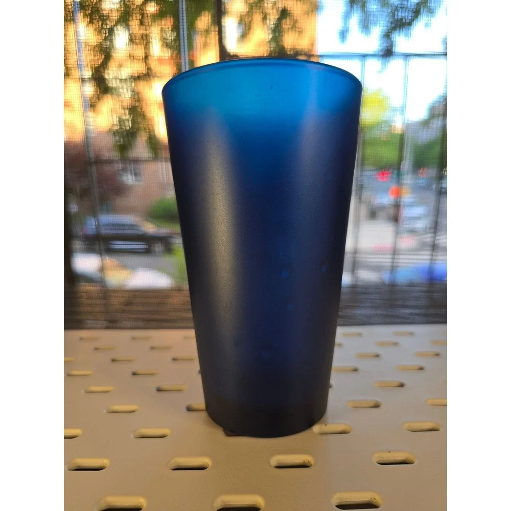 New York Mets MLB Boelter Pint Glass Blue 2010 Frosted Logo Baseball Memorabilia